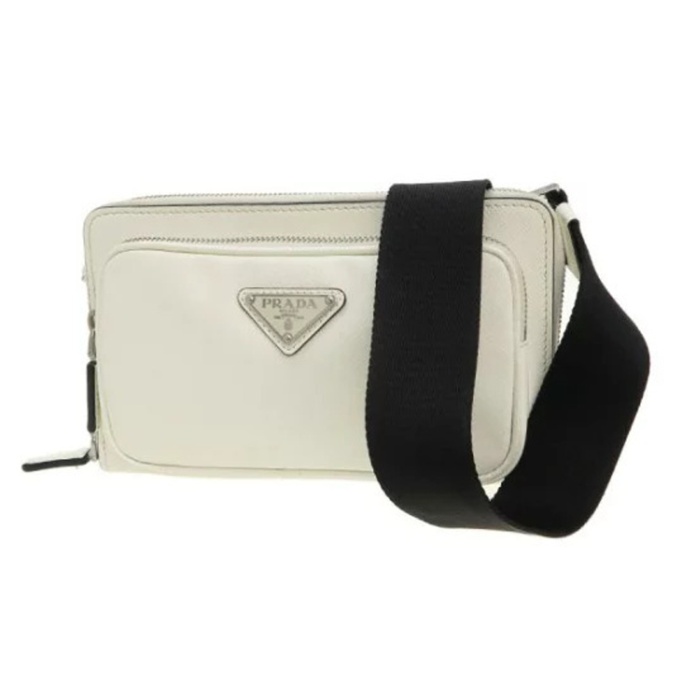 Prada Saffiano Belt Crossbody Waist Bag Black